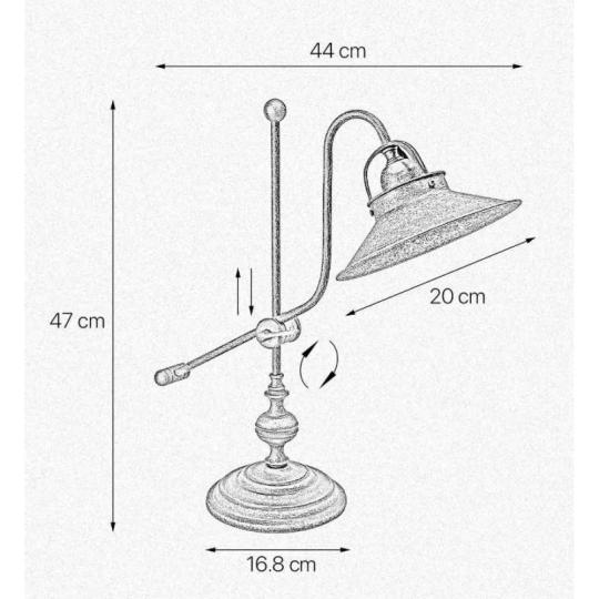 mediteranska mosadz stolova lampa vintage rustikalna antik kancelaria pracovna stol osvetlenie vidiecky styl nastavitelna talianska ghidini lampy slovensko lameridiana velkost.jpg